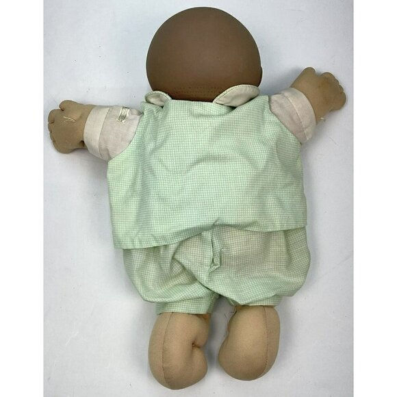 VTG 1985 CABBAGE PATCH KIDS Preemie DOLL Bald w/ Clothes Suit *Staining READ* - Picture 3 of 11